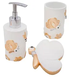 ست سرویس بهداشتی 3 پارچه مدل butterfly - 09