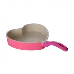 تابه تک دسته قلبی عروس تفلون سایز 1۴