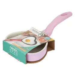 تابه تک دسته قلبی عروس تفلون سایز 1۴