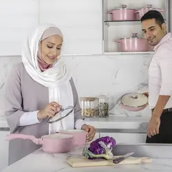 سرویس قابلمه 12 پارچه ویکتوریا عروس تفلون