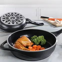 تابه تک دسته ویکتوریا عروس تفلون مشکی در ۶ سایز مختلف