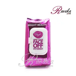 دستمال مرطوب پاک کننده آرایش دافی چشم و صورت مدل درخشان کننده 55 برگی - فروشگاه رائیکا – انتخاب و خرید آنلاین محصولات بهداشت فردی و زیبایی