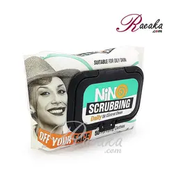 دستمال مرطوب پاک کننده آرایش نینو مدل لایه بردار (SCRUBBING) بسته 50 عددی - فروشگاه رائیکا – انتخاب و خرید آنلاین محصولات بهداشت فردی و زیبایی