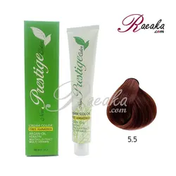 رنگ موی بدون آمونیاک نیو پرستیژ سری طلایی- قهوه ای طلایی روشن- شماره ۵٫۵ حجم ۱۰۰ میلی لیتر - فروشگاه رائیکا – انتخاب و خرید آنلاین محصولات بهداشت فردی و زیبایی