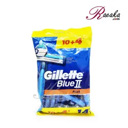 خود تراش دو تیغ ژیلت مدل Blue 2 plus بسته 14 عددی - فروشگاه رائیکا – انتخاب و خرید آنلاین محصولات بهداشت فردی و زیبایی