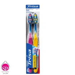 پک دو عددی مسواک تریزا مدل Flexible Head با برس متوسط Trisa Super Promo Flexible Head Toothbrush Pack With Medium Brush 2pcs - فروشگاه اینترنتی رایکاکالا