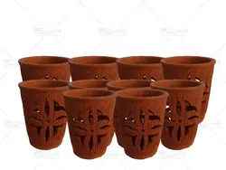 استند لوازم آرایش سفال بسته 10 تایی - رامسرشاپ؛فروشگاه اینترنتی سوغات شمال