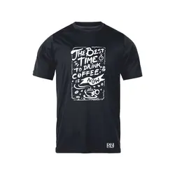 انواع تیشرت با طرح Best Time To Drink Coffee | فروشگاه رانژ