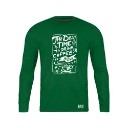 انواع تیشرت با طرح Best Time To Drink Coffee | فروشگاه رانژ