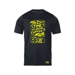 انواع تیشرت با طرح Best Time To Drink Coffee | فروشگاه رانژ