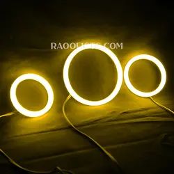 حلقه نئون چراغ جلو زرد