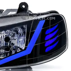 چراغ جلو پژو پارس طرح لامبورگینی آبی