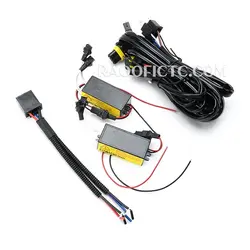 لنز دو نئون گرد قرمز آبی