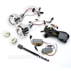 لنز دو نئون گرد قرمز آبی