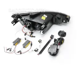 چراغ جلو پژو 206 لنزدار قرمز آبی