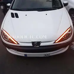 چراغ جلو پژو 206 کوپر بنفش