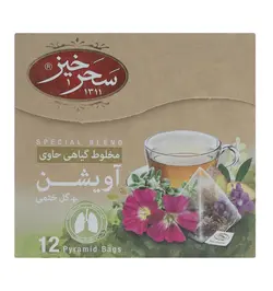 دمنوش مخلوط گیاهی آویشن و گل ختمی سحر خیز – بسته 12 عددی
