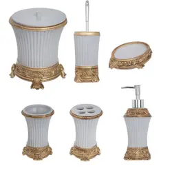 ست سرویس بهداشتی 6 پارچه نگین مدل Royaldust کد 9611