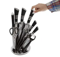 سرویس چاقو آشپزخانه 9 پارچه رومانتیک هوم مدل KH-03