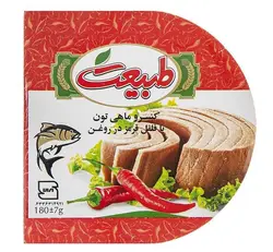 کنسرو ماهی تن با فلفل قرمز در روغن طبیعت – 180 گرم
