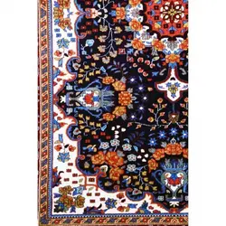 گلیم فرش ماشینی زاگرس کد 306 زمینه سرمه ای