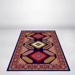 گلیم فرش ماشینی زاگرس کد 309 زمینه سرمه ای