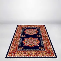 گلیم فرش ماشینی زاگرس کد 308 زمینه سرمه ای