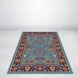 گلیم فرش ماشینی زاگرس کد 311 زمینه آبی