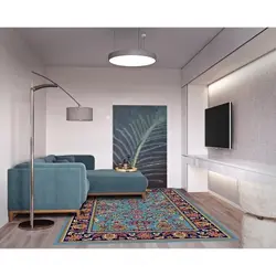 گلیم فرش ماشینی زاگرس کد 311 زمینه آبی