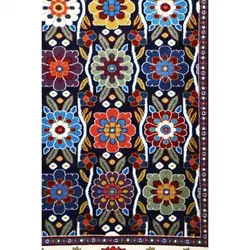 گلیم فرش ماشینی زاگرس کد 312 زمینه سرمه ای