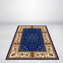 گلیم فرش ماشینی زاگرس کد 316 زمینه سرمه ای