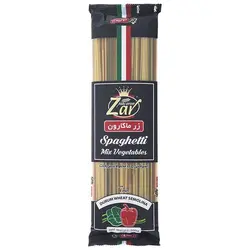 اسپاگتی قطر 1.5 مخلوط سبزیجات زر ماکارون مقدار 500 گرم