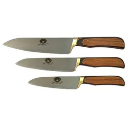 ست 3 پارچه چاقو آشپزخانه زنجان مدل مروارید