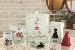 ست سرویس بهداشتی 6 پارچه طرح دیاموند عروسکی