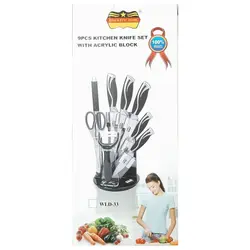 ست چاقو آشپزخانه 9 پارچه رومانتیک هوم مدل RH-1