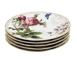 ست ظروف پذیرایی پی طرح لمونژ کد 4015-8034 بسته 12 عددی