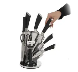 سرویس چاقو آشپزخانه 8 پارچه مدل وودن AK12