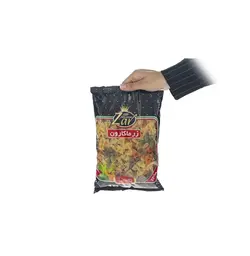 ماکارونی پروانه ای با طعم سبزیجات زر ماکارون مقدار 500 گرم