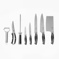 سرویس چاقو آشپزحانه 9 پارچه آکیلیس مدل ACK-KS-600