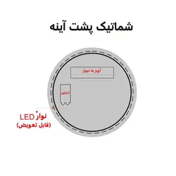 آینه بک لایت دلفین مدل NQ-70-edge