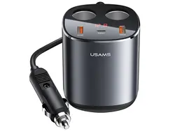 شارژر فندکی سوپر فست شارژ 145 وات یوسامز USAMS US-CC151 C28 245W Fast Car Charger