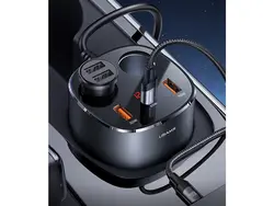 شارژر فندکی سوپر فست شارژ 145 وات یوسامز USAMS US-CC151 C28 245W Fast Car Charger