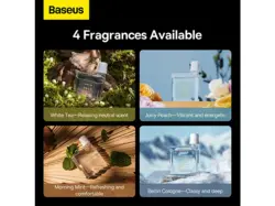 خوشبو کننده هوا دو پورت بیسوس baseus wisdom car smart dual-port atomized aromatherapy diffuser - فروشگاه رایابای