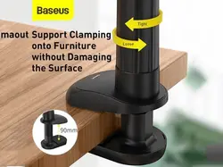 پایه نگهدارنده موبایل و تبلت گیره دار بیسوس Baseus Otaku Life Rotary Adjustment Lazy Holder