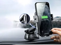 پایه نگهدارنده و شارژ وایرلس ۱۵ وات گوشی موبایل جویروم مدل Three Axis Qi wireless 15 W automatic car charger electric phone holder JR-ZS219 - فروشگاه رایابای