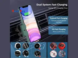 پایه نگهدارنده و شارژر وایرلس هوشمند یوسامز Usams US-CD133 Wireless Charging Car Holder - فروشگاه رایابای