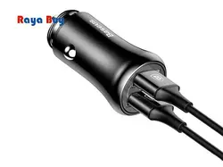 شارژر فندکی سریع بیسوس مدل Baseus Gentleman Dual USB Car Charger