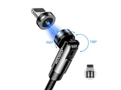 کابل شارژ مغناطیسی جویروم Joyroom USB - Lightning Charging 2.4A 1.2m مشکی (S-1224X2 L مشکی)