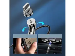 کابل شارژ مغناطیسی جویروم Joyroom USB - Lightning Charging 2.4A 1.2m مشکی (S-1224X2 L مشکی)