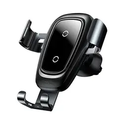 پایه نگهدارنده موبایل اصلی بیسوس وایرلس مدل Metal wireless charger Gravity car Mount - فروشگاه رایابای